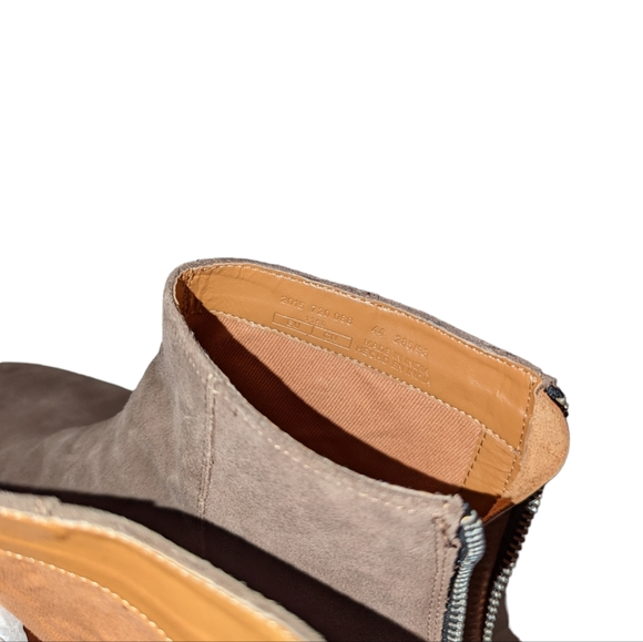 Men Zara Split Ankle Suede Leather Back Zipper Casual Ankle Boots Men's Size 44 - Picture 10 of 12